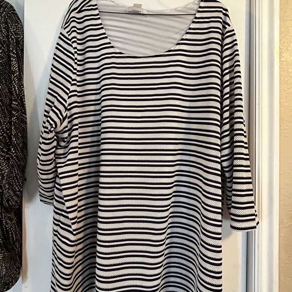 Striped Black and White Top